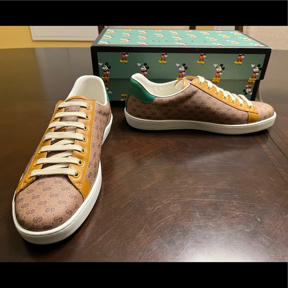 New Gucci Ace x Disney Mickey Mouse GG  Logo Sneaker Shoes Size UK 9.5 / US 10 - Picture 8 of 16